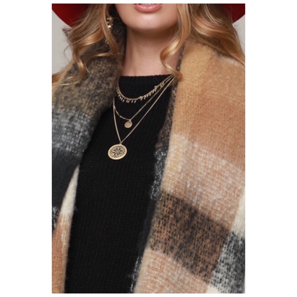 Jewelry - Layered Gold-tone Medallion Necklace